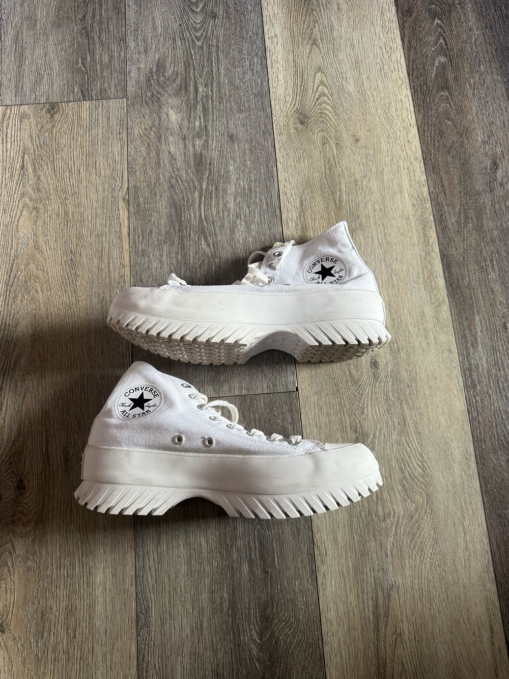 Converse White Platform High Top Sneakers - Picture 2 of 3